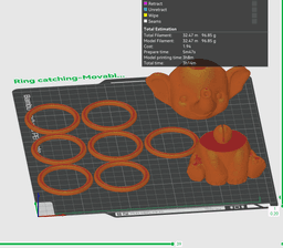 Baby Elephant Ring Holder - Cute Jewelry Stand - No Supports 3D Print STL/3MF 3d model