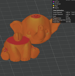 Baby Elephant Ring Holder - Cute Jewelry Stand - No Supports 3D Print STL/3MF 3d model
