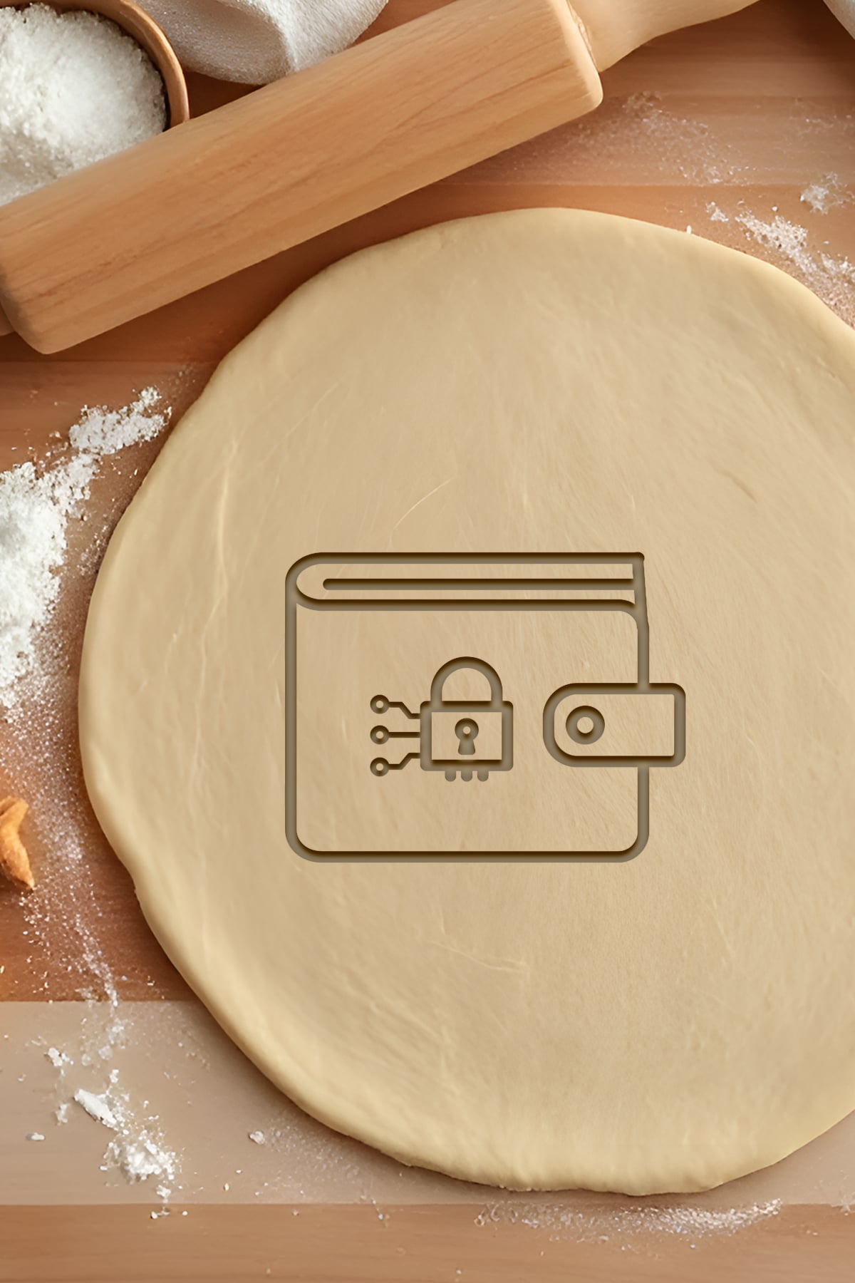 Crypto Wallet Cookie Cutter, Biscuit Cutter 3d model