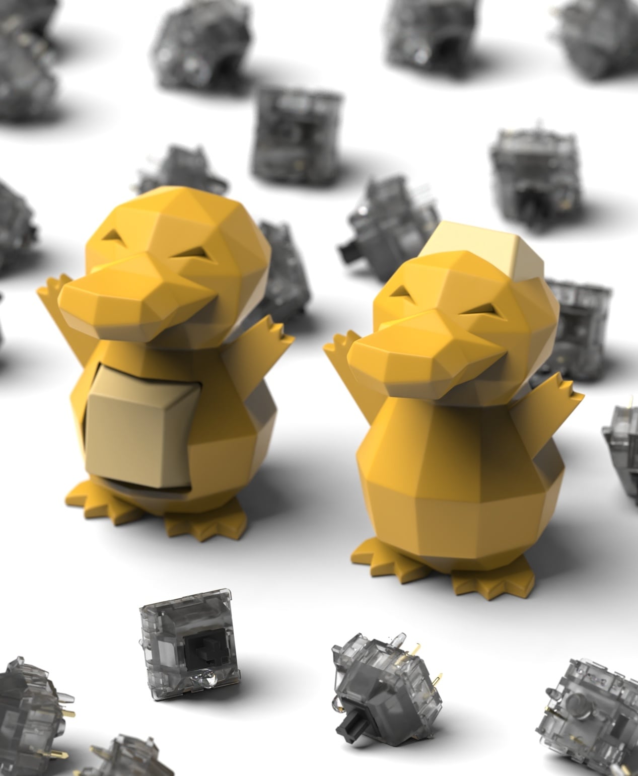 Psyduck - Keyboard clicker 3d model