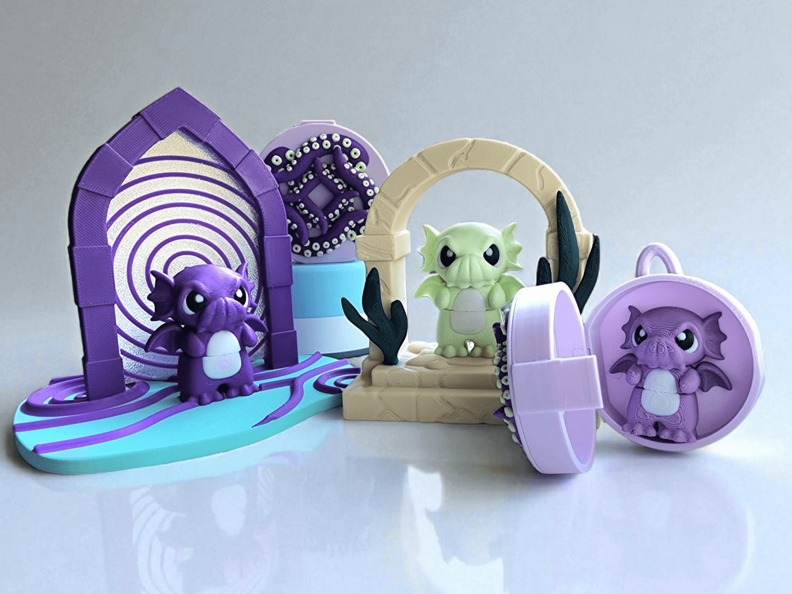 Cthulhu Set with Kraken Designs 3d model