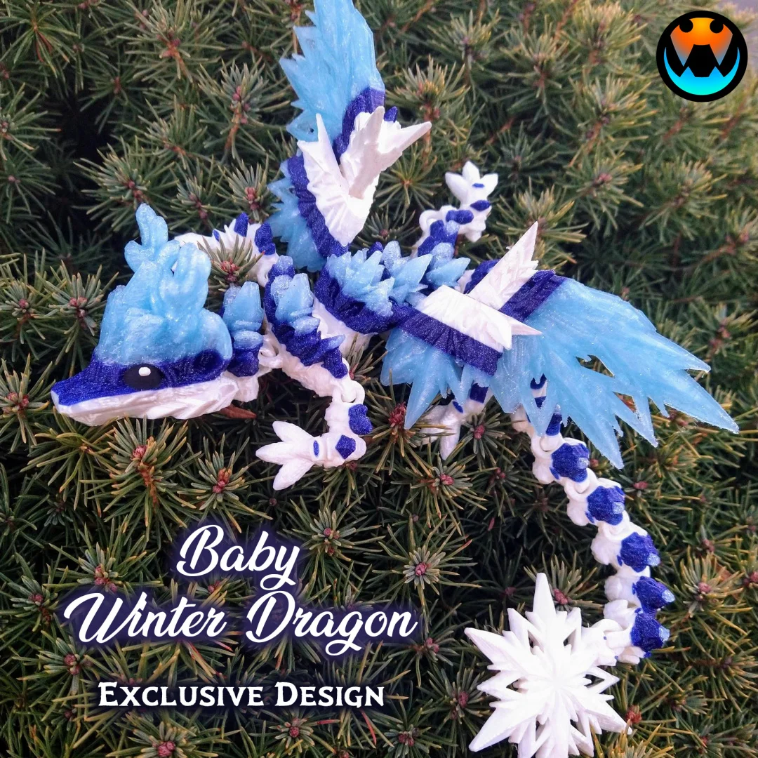 Baby Winter Dragon 3d model
