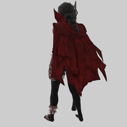 Dark-Skinned Fantasy Spear Character v2.0 3d model