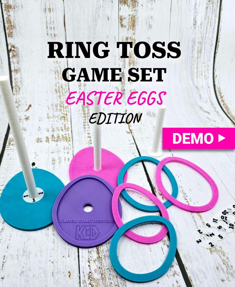 Ring Toss Game Set - Easter Eggs Edition 3d model
