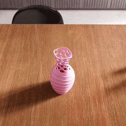 Hybrid Ribbed / Voronoi Lattice Neck Vase 3d model