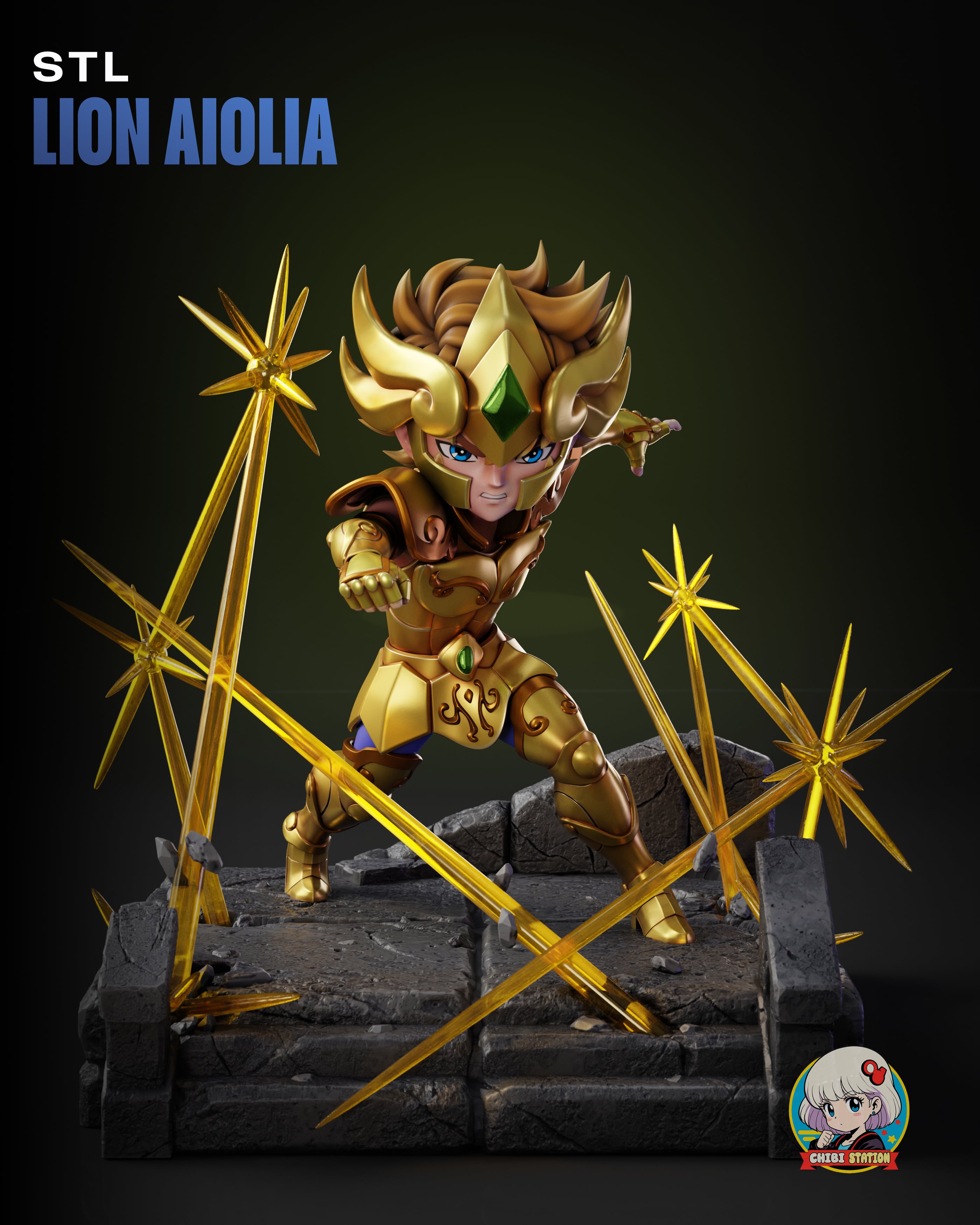 Saint Seiya Aiola Chibi - Premium Collectible 3d model