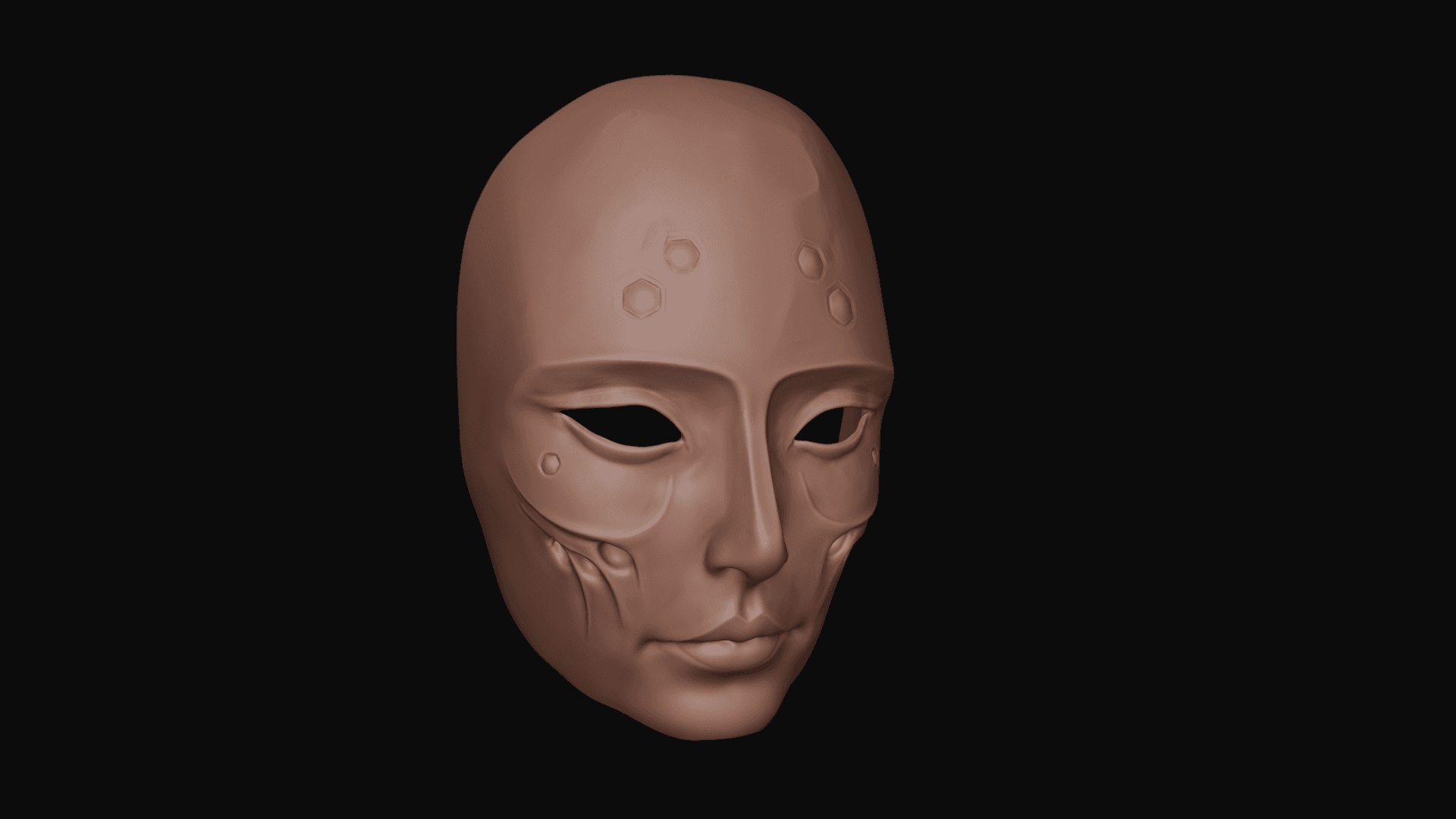 Masque of the Black Rose Elise 3d printable mask 3d model