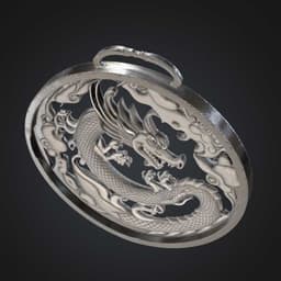 Asian Dragon Medallion - Limited Edition 3d model