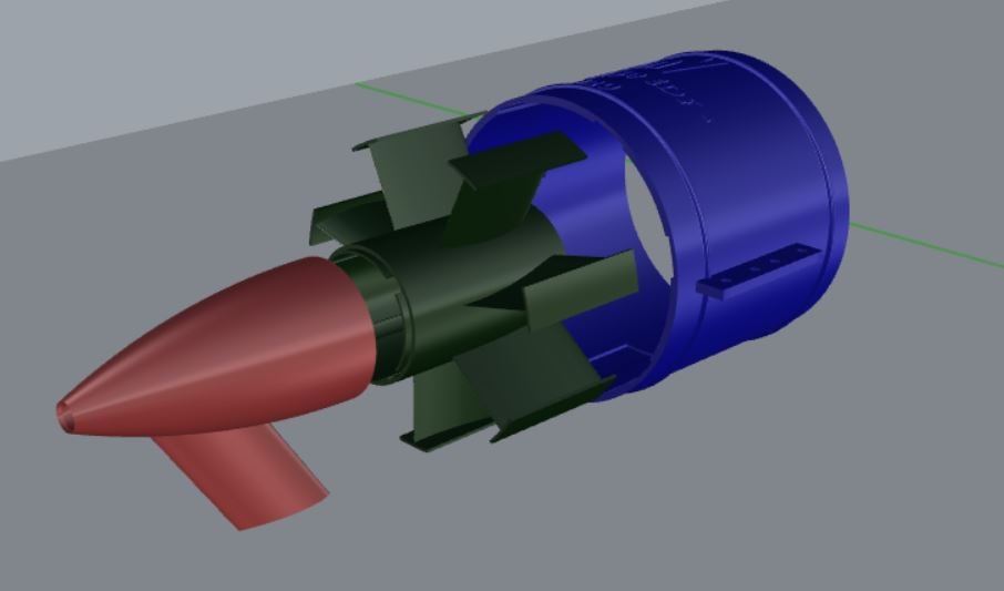 EDF 123 mm EMV COMPLETE MODULAR SYSTEM - (5-7-9-11 Blades | Multi-Motor Fit) 3d model
