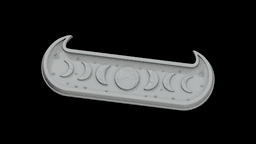 Moon Phase Offering Tray STL - Printable Spiritual Decor Object 3d model