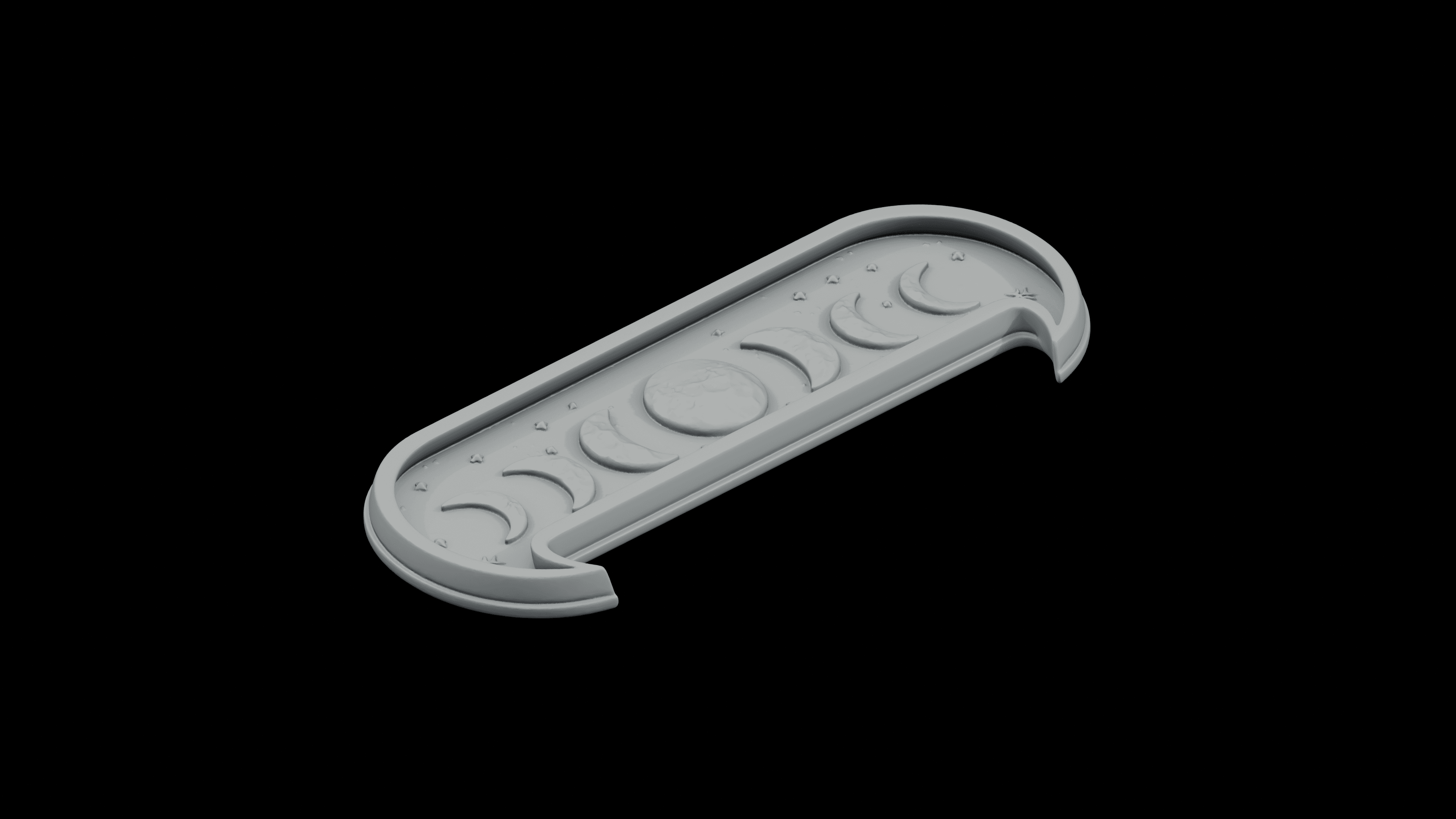 Moon Phase Offering Tray STL - Printable Spiritual Decor Object 3d model