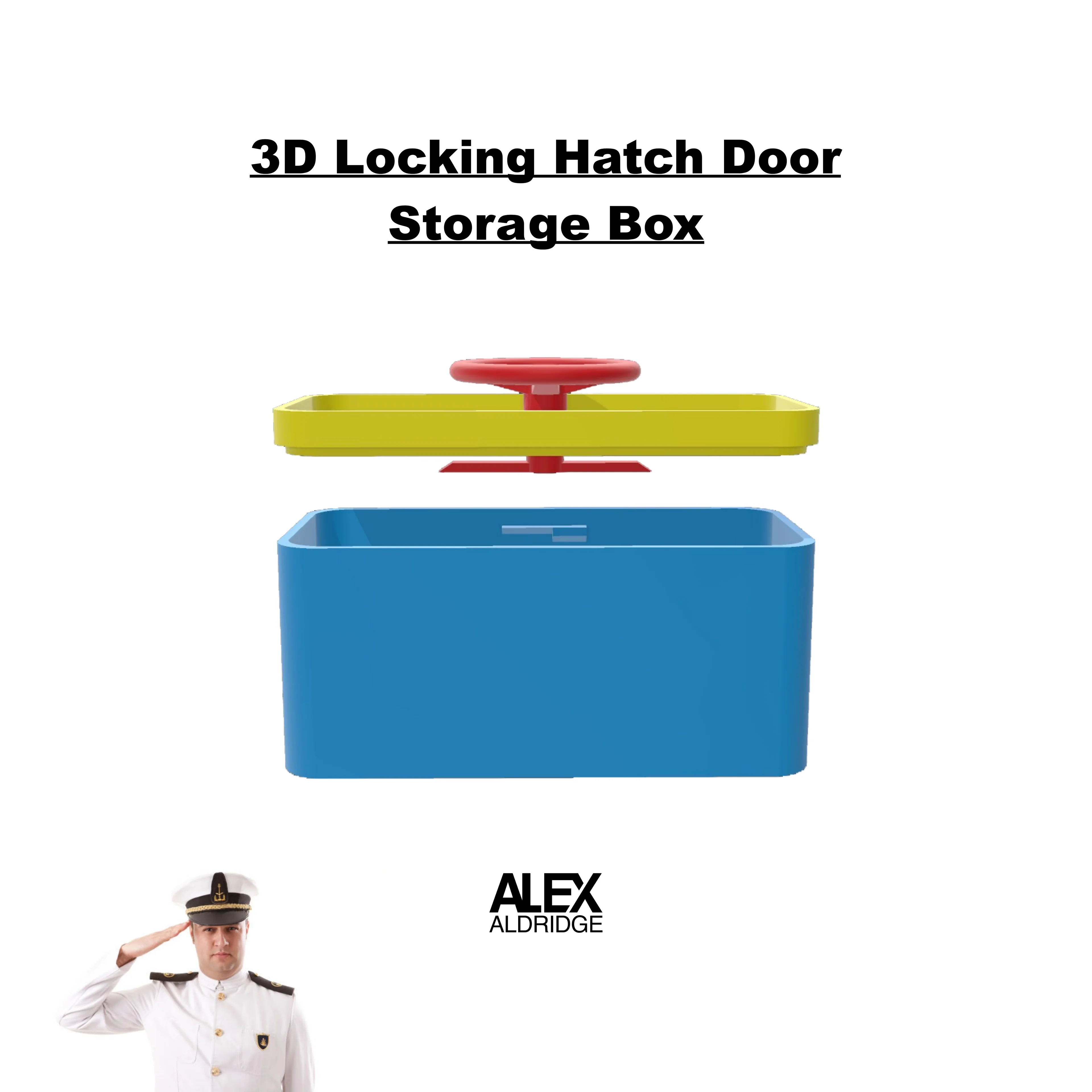 Hatch Door Storage Box Container 3d model