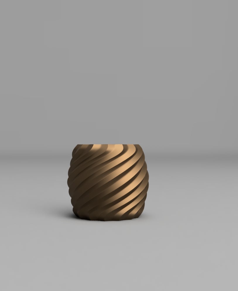 SPIRAL PLANT POT 3d model