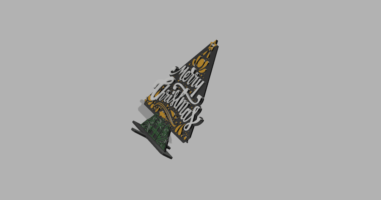 Colorful Christmas Tree Stand 3d model