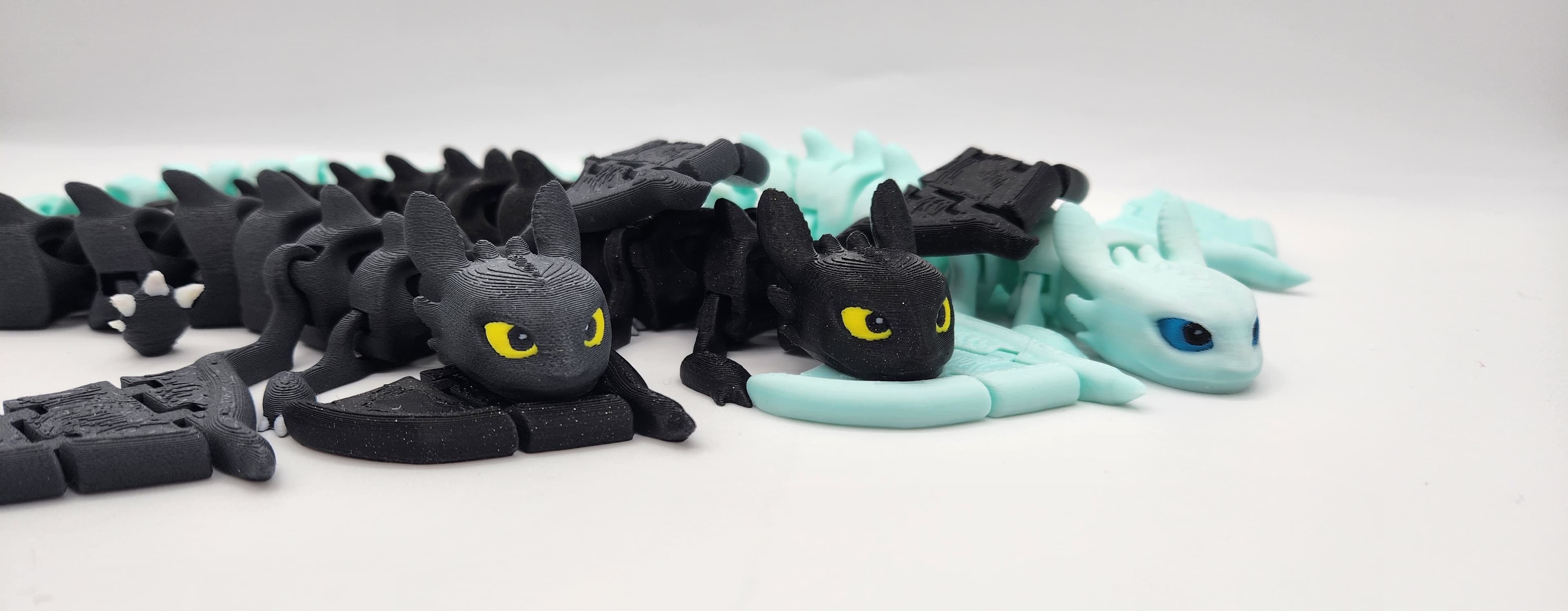 FLEXI TOOTHLESS & LIGHT FURY 3d model