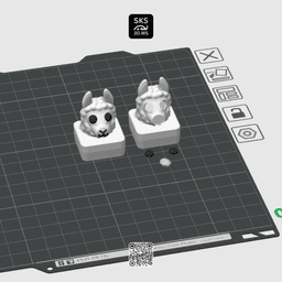 Llama Head Mechanical Switch Fidget Clicker (Articulating Name System Compatible) 3d model