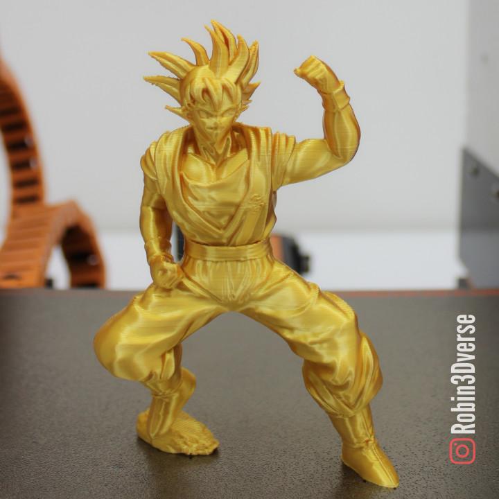 Goku Fight Pose Support Free Remix 3d model
