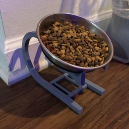 Angled Cat Food Bowl Holder