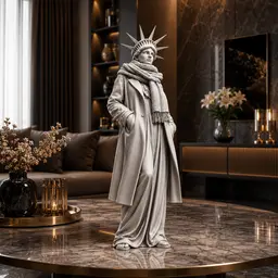 Modern Statue of Liberty STL | Fashion Lady Liberty Sculpture | 3D Print Model 3d model