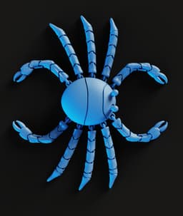 Flexi Crab STL | Articulated Toy 3D Print | Print-in-Place 3d model