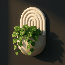 Boho Wall Mounted Planter | Modern Rainbow Design Hanging Plant Pot | Arch Plant Holder | 3d model