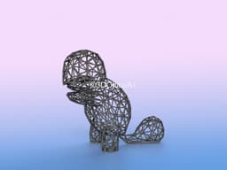 #007 Squirtle Pokemon Wiremon Figure 3d model