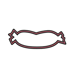 Sausage Cookie Cutter STL File - 4 inches 3d model
