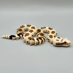 Articulated Sidewinder Rattle Snake | Pre-Painted + Optional 8mm Glass Eye Version 3d model