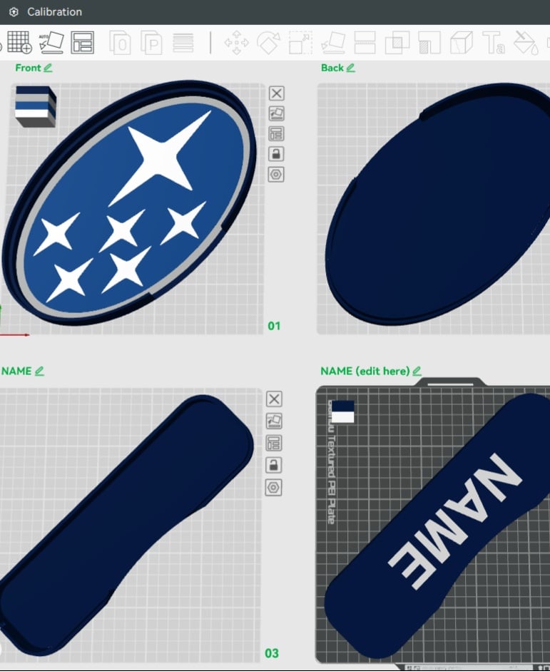 Subaru Sign – LED strip compatible 3d model