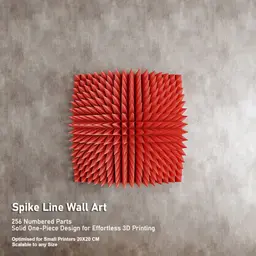SpikeLine Wall Art Designs 3d model