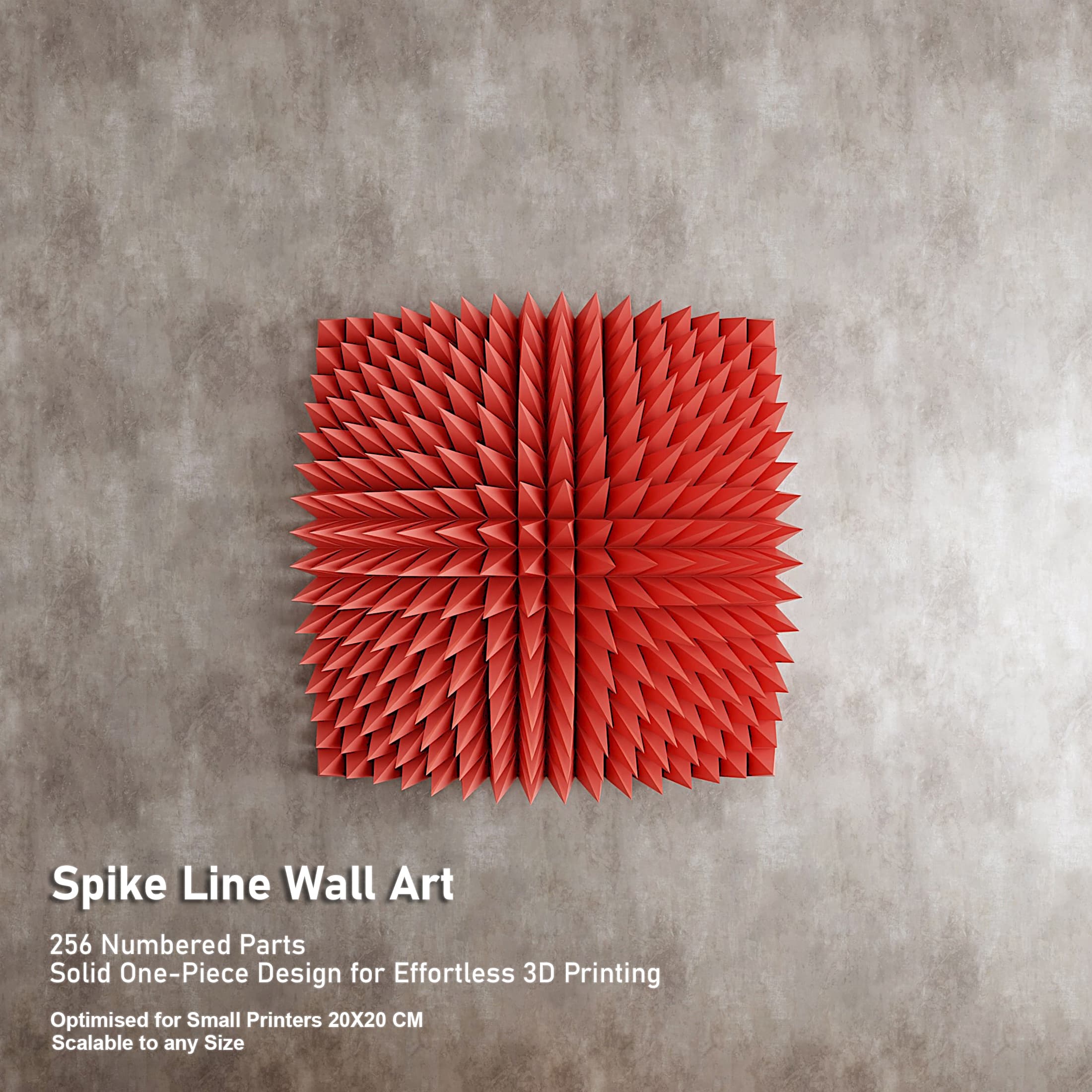 SpikeLine Wall Art Designs 3d model