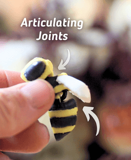 Bumbling Bee Articulated Fidget Bee - Keychain - Ludo 3D Printed Flexi 3d model