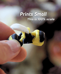 Bumbling Bee Articulated Fidget Bee - Keychain - Ludo 3D Printed Flexi 3d model