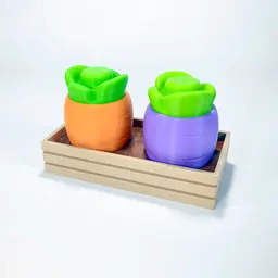 Carrot Salt & Pepper Set 3d model