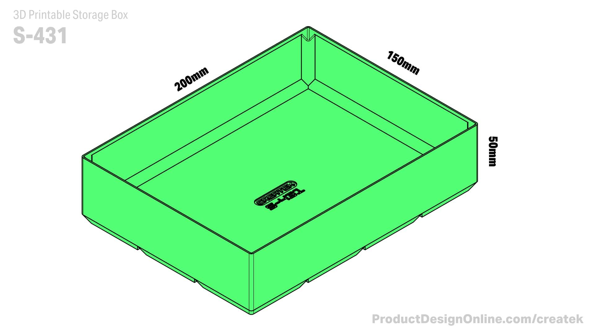CREATEK S-431 | 3D Printable Storage Box (STL) 3d model