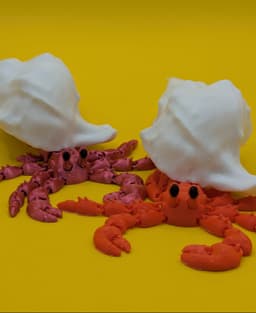 Articulated hermit crab 3d model