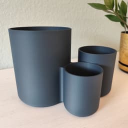 Modern kitchen utensil holder with three cups 3d model