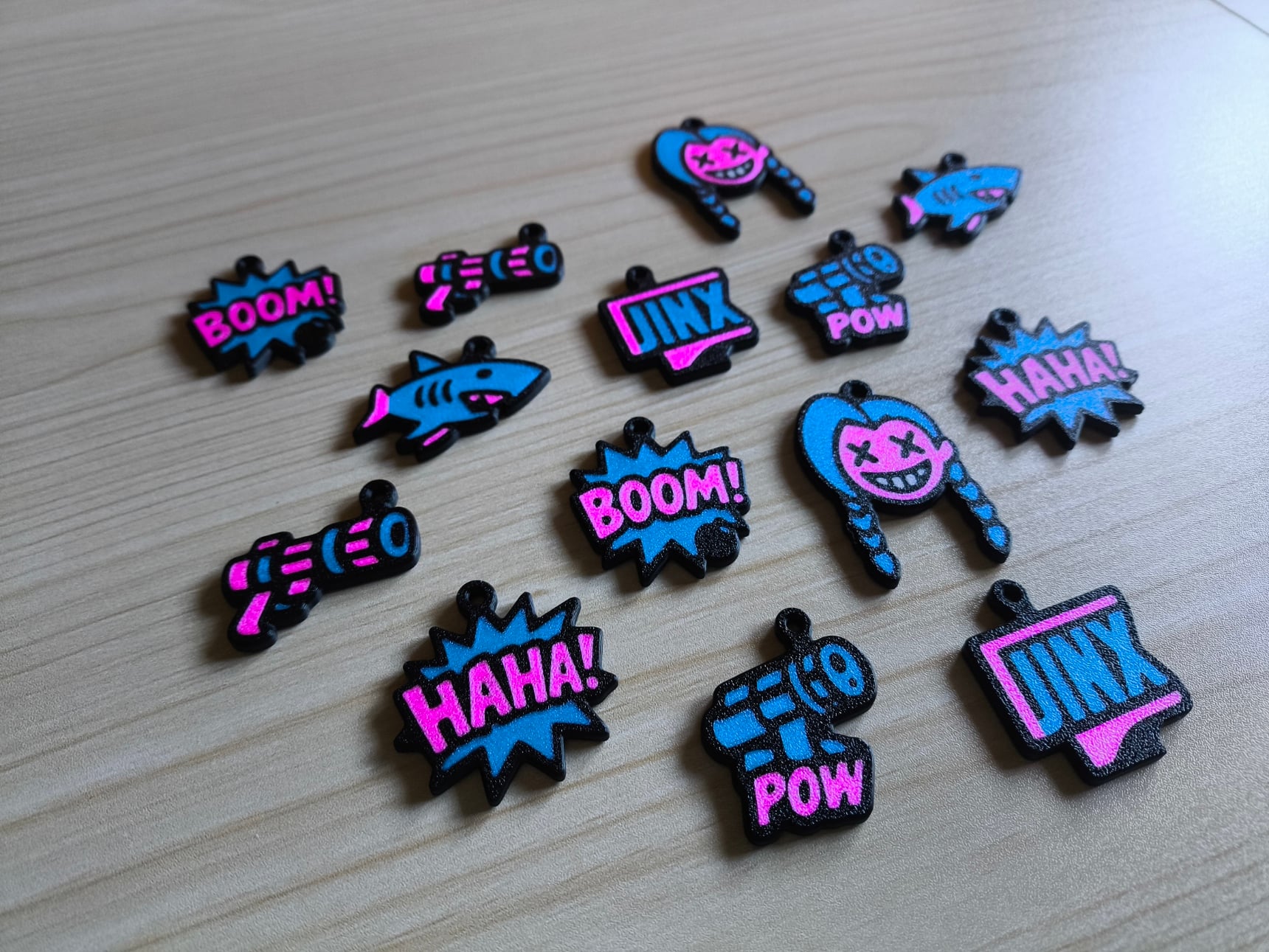 Jinx League of Legends Keychain Collection 7 Pack 3d model