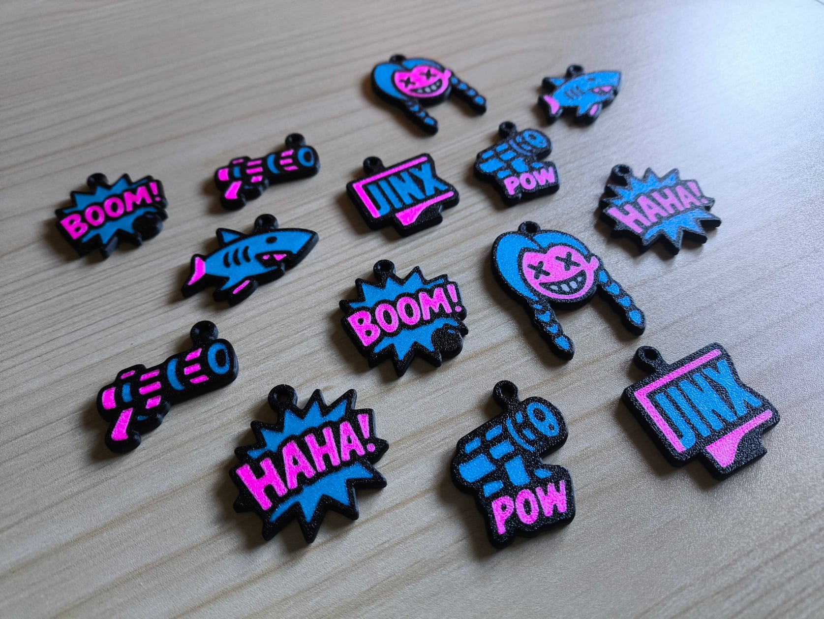 Jinx League of Legends Keychain Collection 7 Pack 3d model