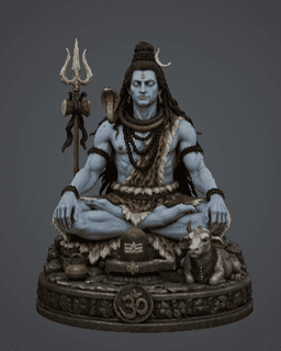 Lord Shiva Meditating 3d model