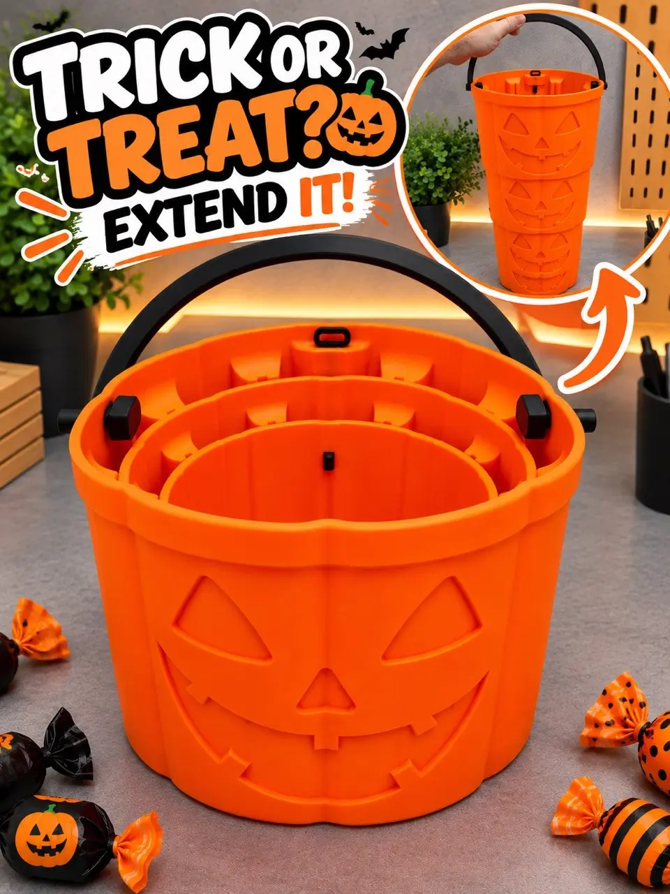 Telescopic Pumpkin – Halloween Container