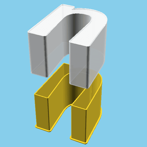 LATIN SMALL LETTER N, nestable box (v1) 3d model