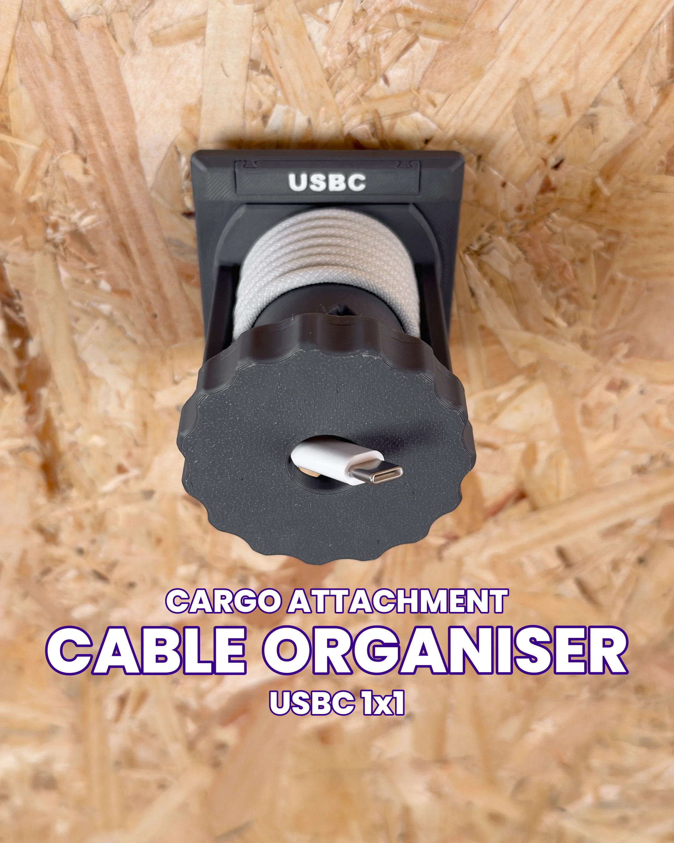 Cable Organiser USBC 1x1 - Cargo Attachment 3d model