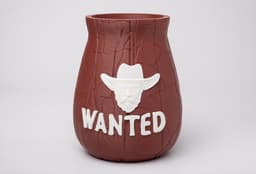 Wanted Cowboy Vase – Fun & Unique Western Decor 3d model