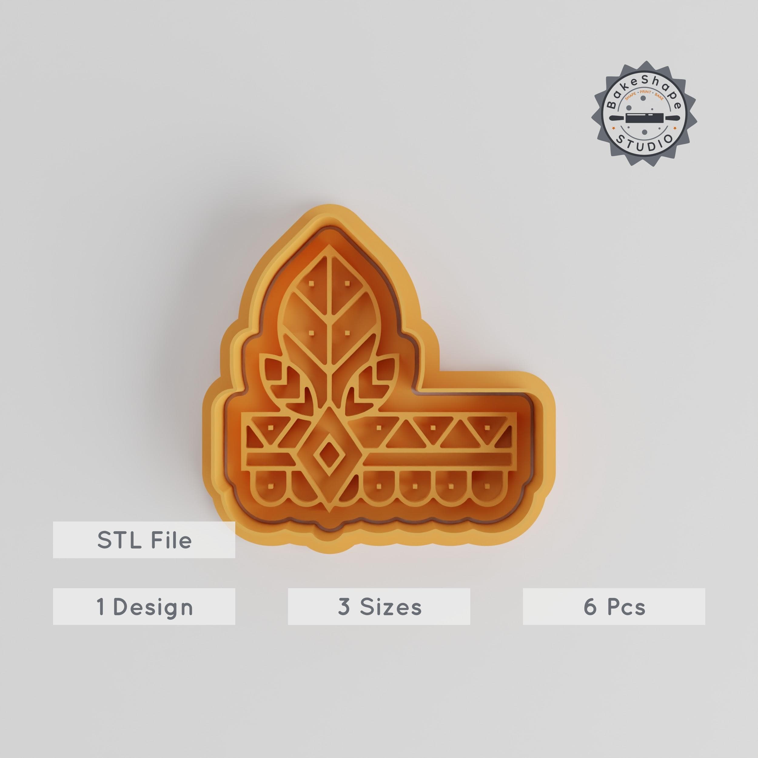 Headband Shape Cutter & Stamp Collection, Perfect for Cookies & Fondant, 3 Sizes, Fashion Boho Ethnic Design PRODUCT_4375 3d model