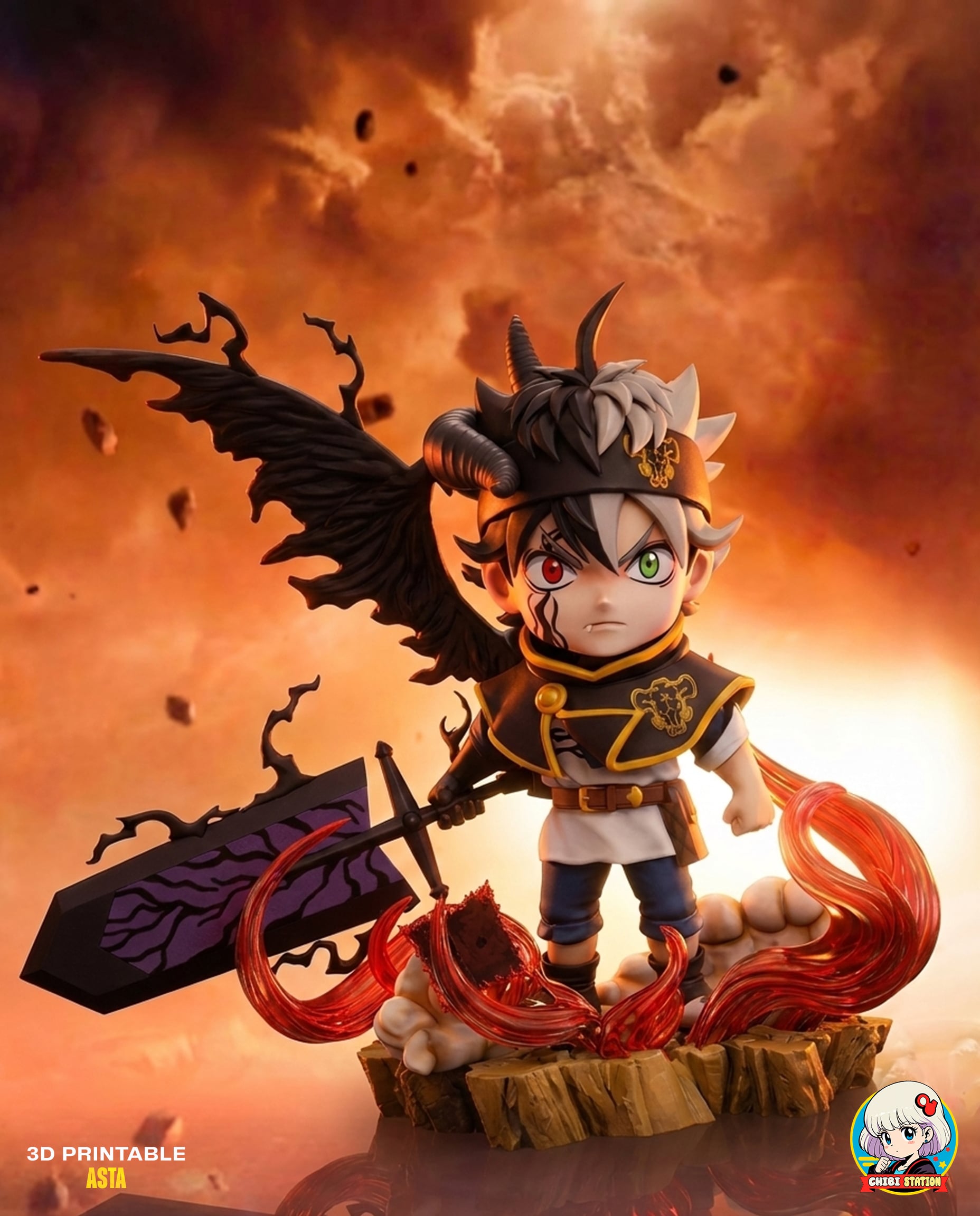 Asta Black Clover Chibi - Premium Collectible 3d model