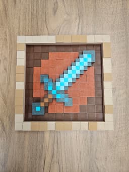 Minecraft Diamond Sword (NO AMS Needed) 3d model