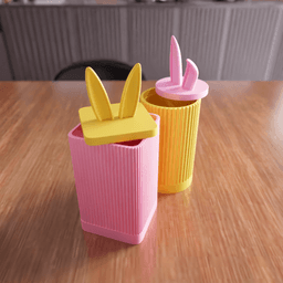 Bunny Storage Container - Decorative Organizer 3d model