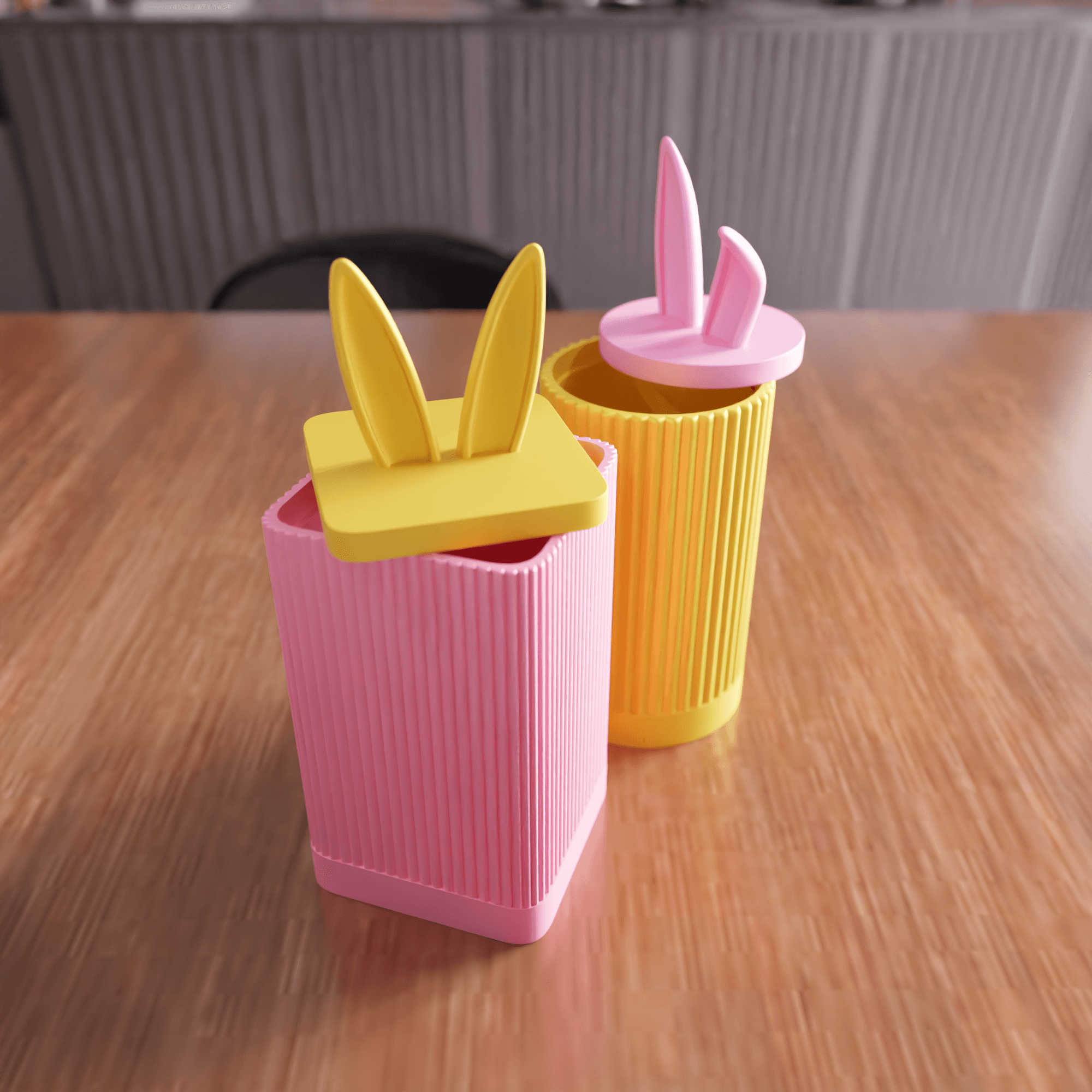 Bunny Storage Container - Decorative Organizer 3d model