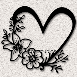 simple heart flowers.stl 3d model
